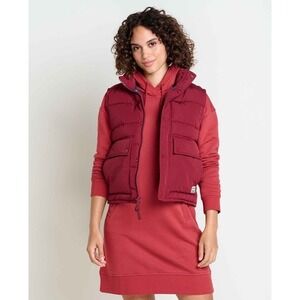 TOAD&CO Blue Tunic Daybreaker Hoodie Dress Organic Cotton XL Gorpcore Lagenlook